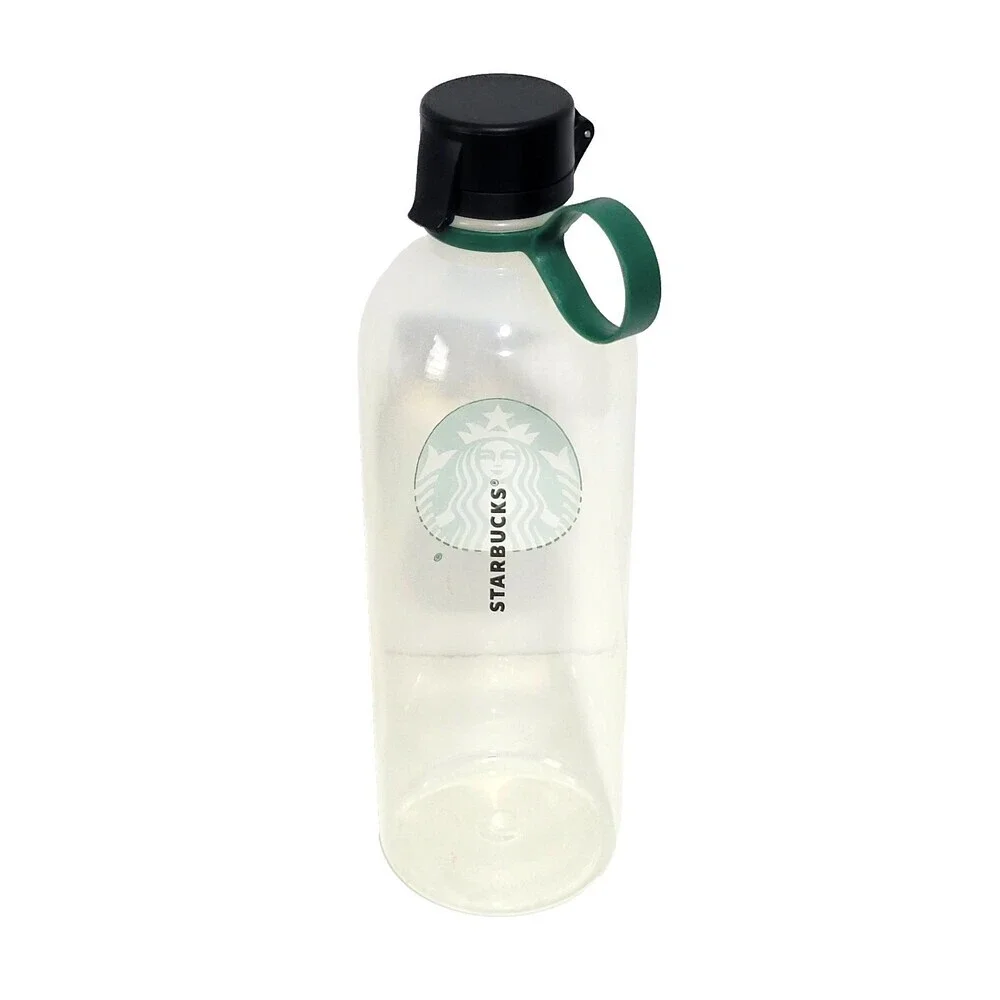 Starbucks Water Bottle Classic Siren Plastic Reusable 24 oz. Clear Flip-Top Lid
